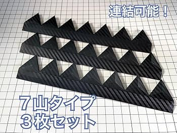 乗せるだけ！シェブロン形状　実効空力デバイス　ABS製　黒 7山 10枚 シェブロン形状 実効空力デバイス ABS製 7山3枚 カーボンシボver